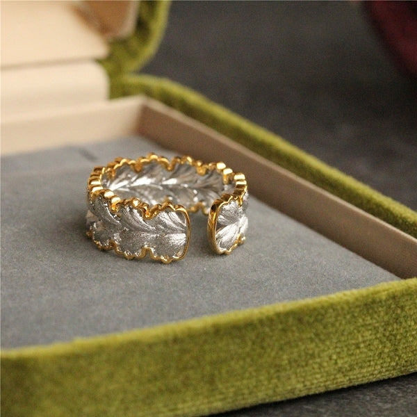 リーフモチーフオープンリング  su0020