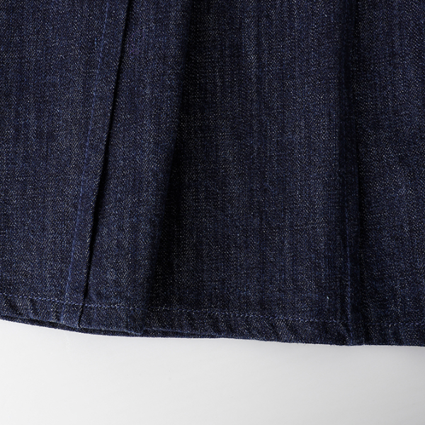 ポケット付きロングデニムプリーツスカート 《Z00732》