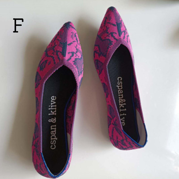 【18pattern】カラーパターンニットパンプス X-109