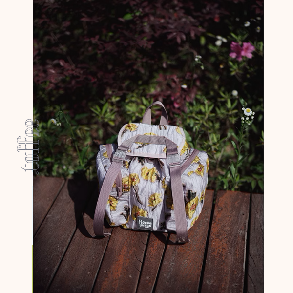 フラワーモチーフダブルジップ リュックサック《Z00937》