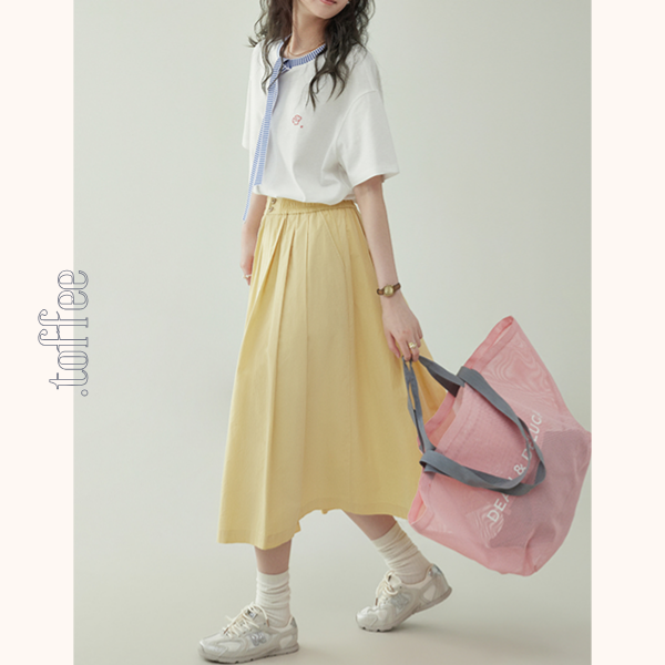 ブルーストライプタイ付きドロップショルダートップ Z00462