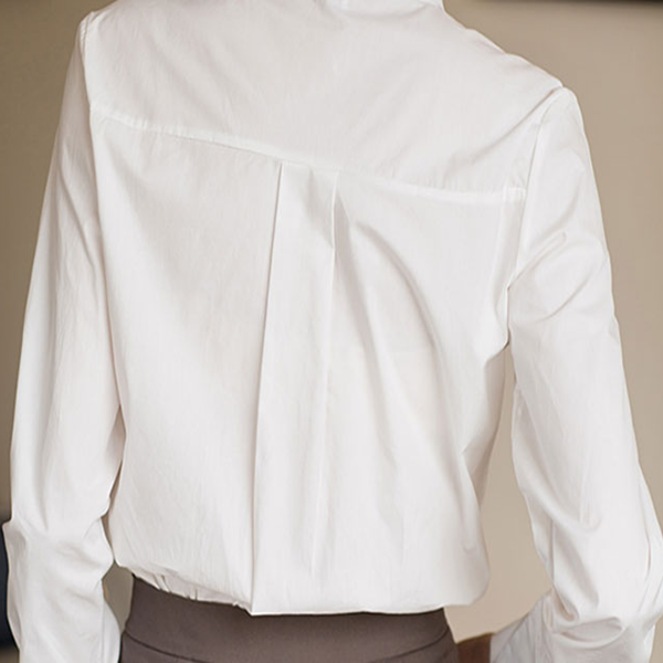 アシンメントリックカラーホワイトシャツ 《Z00809》