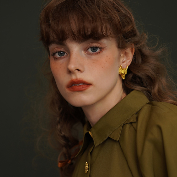 【2Size】ゴールドアニマルピアス w-031