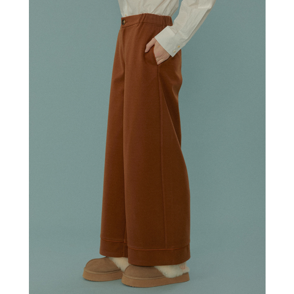 【2color】フレンチハイウエストワイドレッグパンツ Z00044