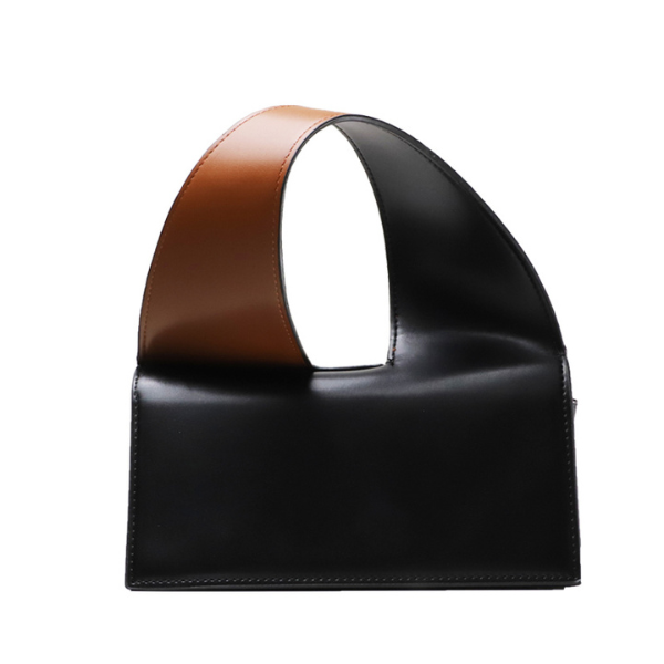 バイカラースクリューハンドルハンドバッグ AU-418