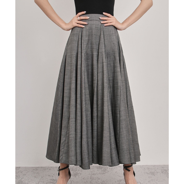 クラシックデザインフリルプリーツスカート AU-027