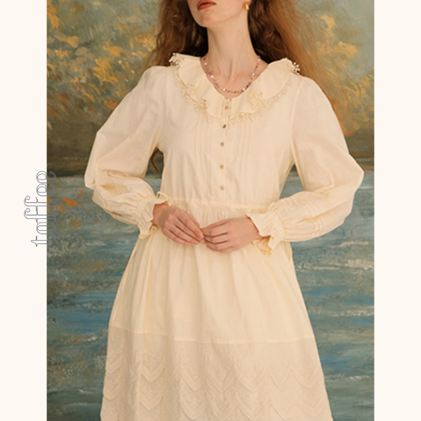 レースヘム&ドールカラーミニワンピース Z00626