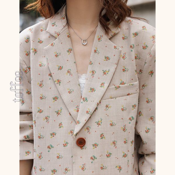 小花柄ルーズジャケット Z00395