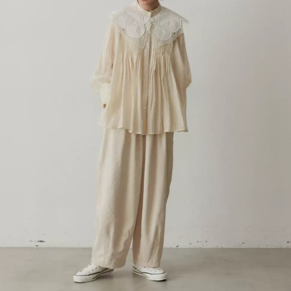 【3color】エレガントレースフェイクラペル AU-374