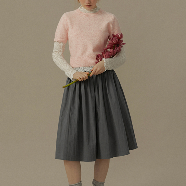 メッシュレースハーフハイネックトップ《Z00819》