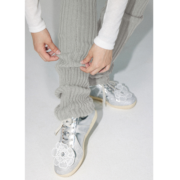 レースフラワーローカットスニーカー X-477