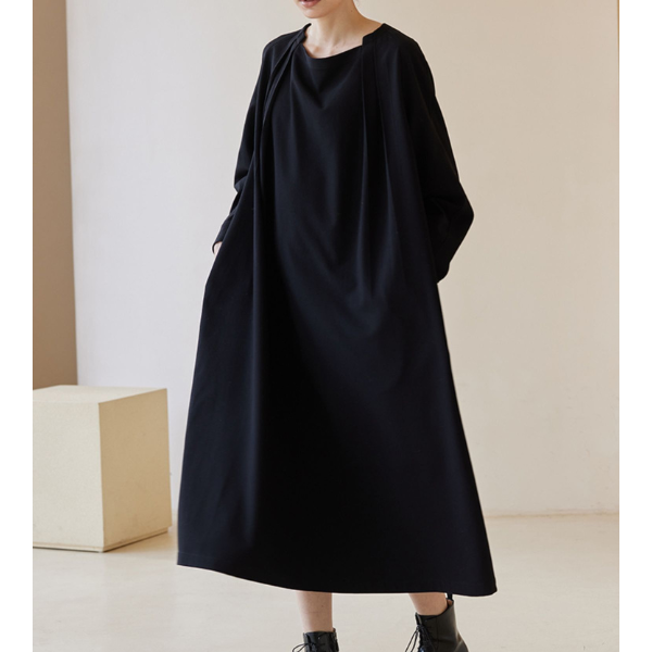 ブラックルーズロングワンピース Z00113