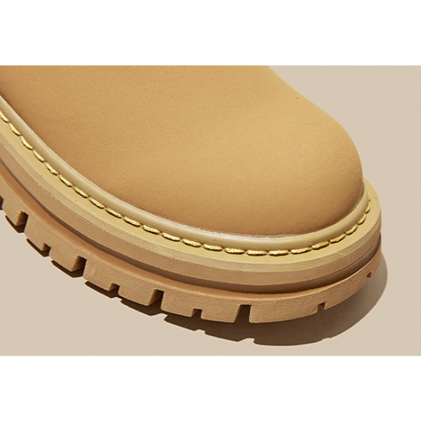 【3color】ラウンドトゥ厚底チェルシーブーツ X-521