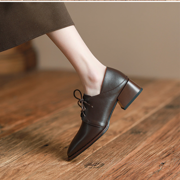 【2color】ポインテッドトゥミドルローファー w-148