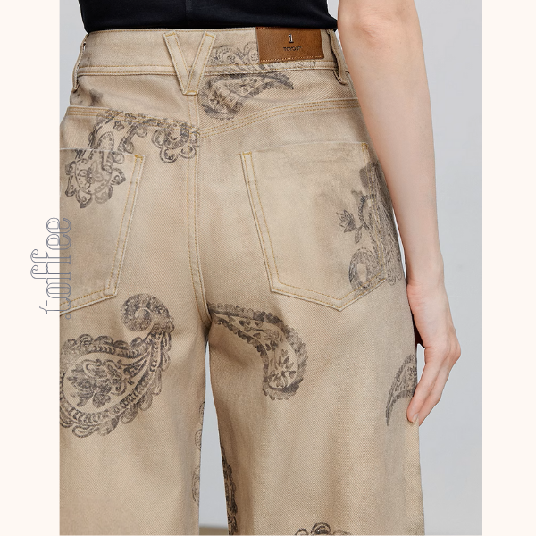 【4pattern】プリントストレートジーンズ《Z00929》