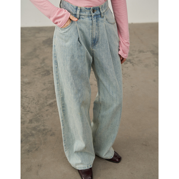 ルーズストレートデニムパンツ Z00224