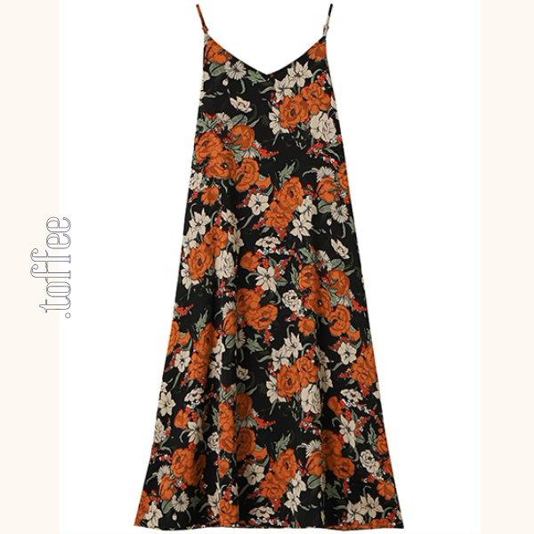 フローラルプリントキャミワンピース《Z00997》