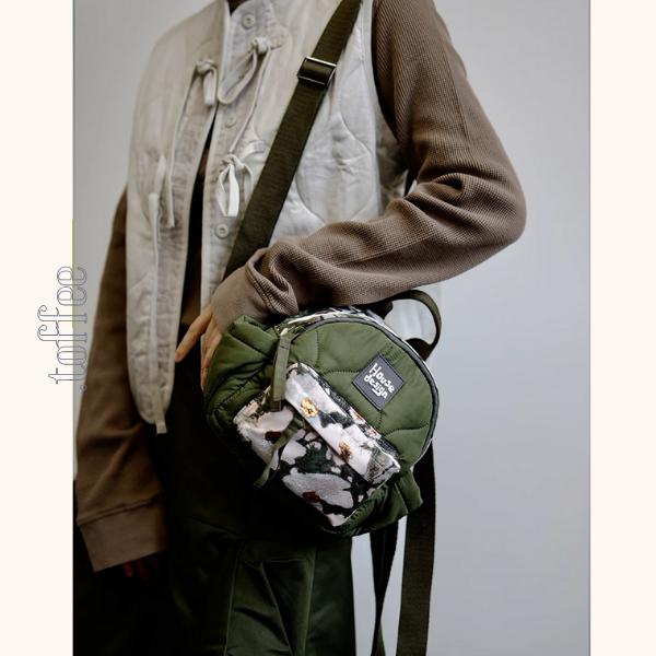 花柄&キルティングコンパクトリュックサック《Z00938》