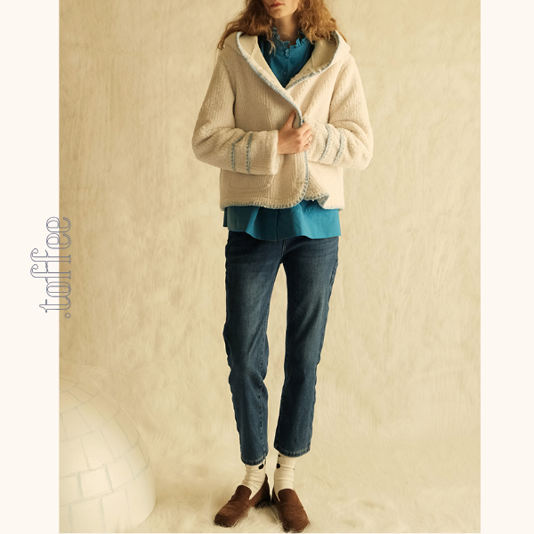 【2color】ハイウエストストレートデニムパンツ 《Z00712》