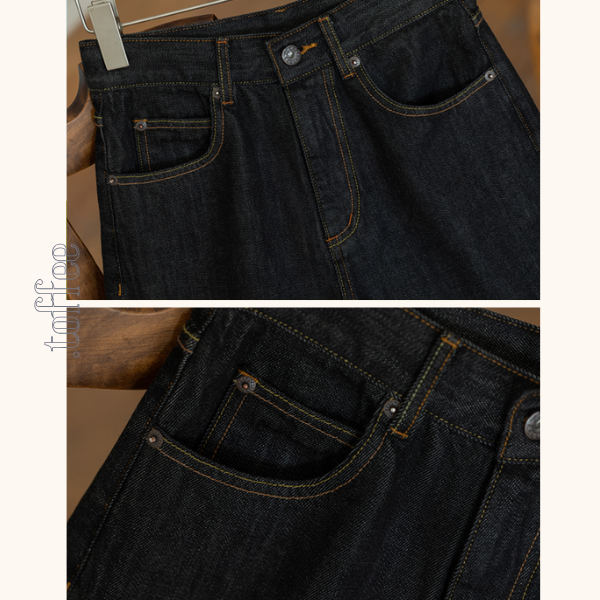 コットンストレッチストレートデニムパンツ 《Z00647》