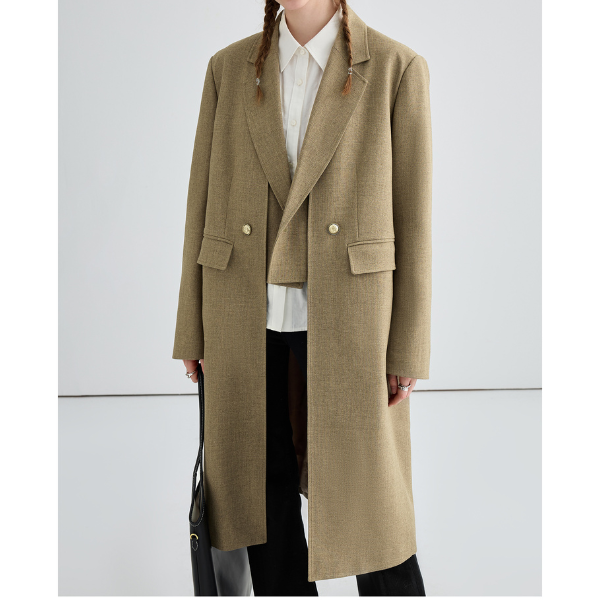 レイヤード風ロングスーツジャケット Z00028