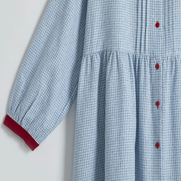 【2color】ギンガムチェックシャツワンピース Z00584