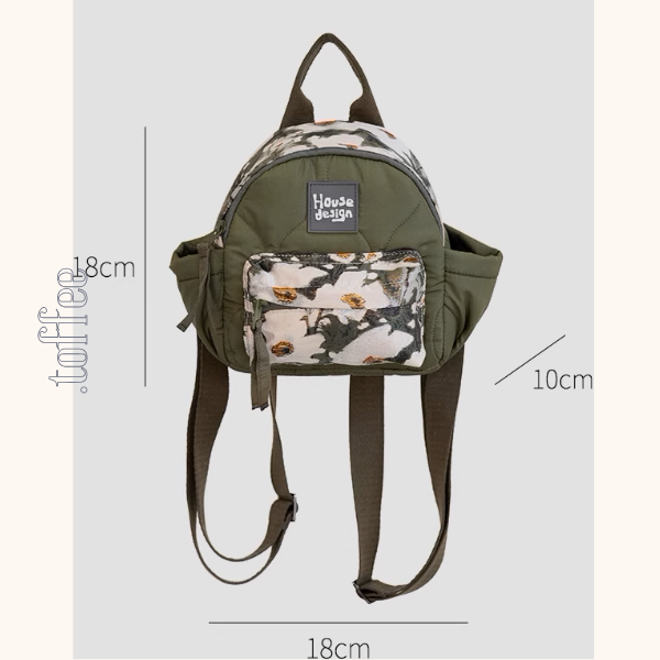 花柄&キルティングコンパクトリュックサック《Z00938》