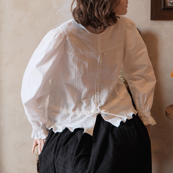 記憶のアトリエのピュアリボンブラウス《Z01157》