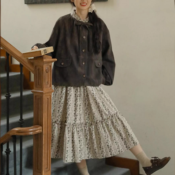 大ぶりボウタイのアンティーク風ジャケット《Z01359》