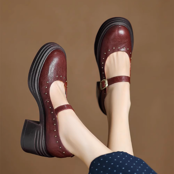 【3color】レトロ可愛い厚底メリージェーンシューズ《Z01099》