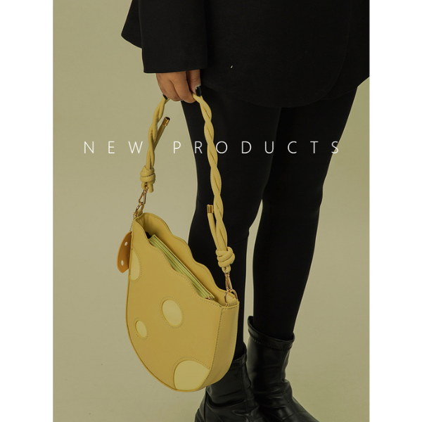 【4color】チーズデザインのショルダーバッグ X-280