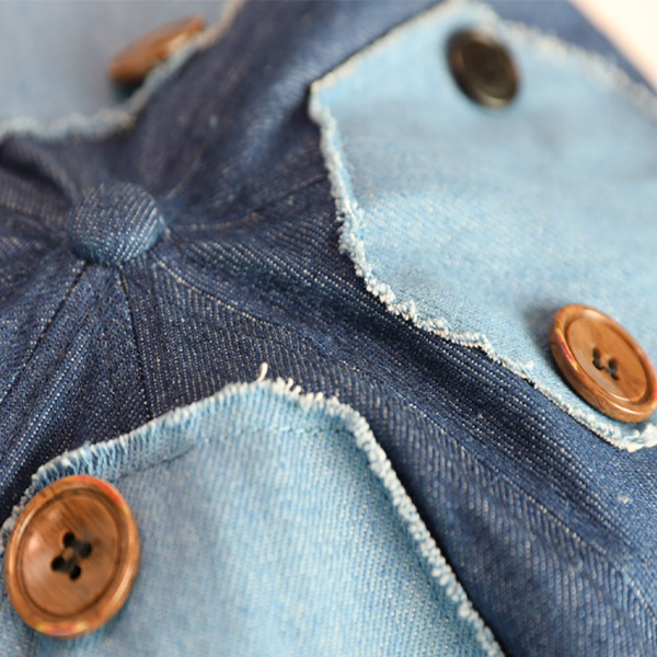 ボタン装飾デニムベレー帽 Z00418
