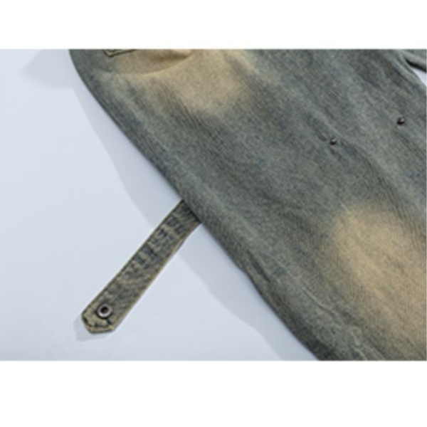 【2color】ヴィンテージ風ウォッシュデニム X-363