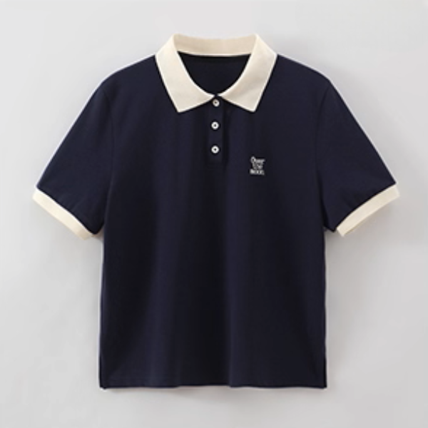 配色襟が映えるロゴ刺繍ポロシャツ《Z01110》