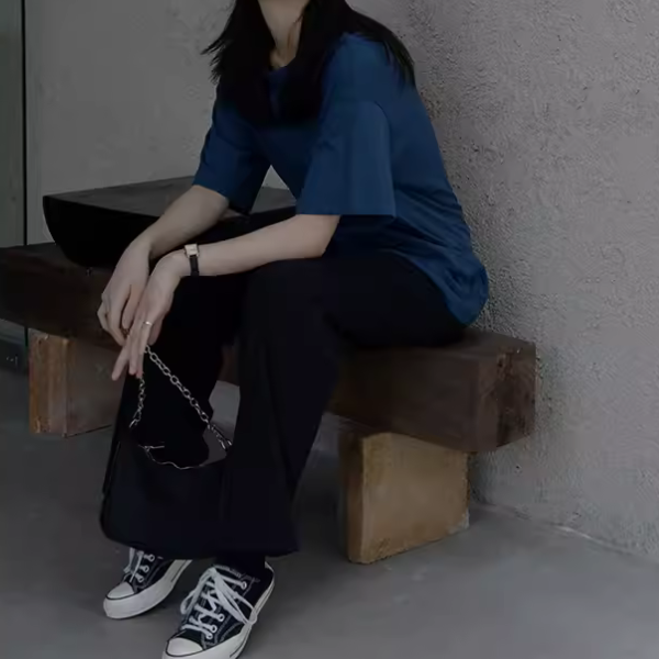 【2color】ウエストリボンTシャツ X1-009