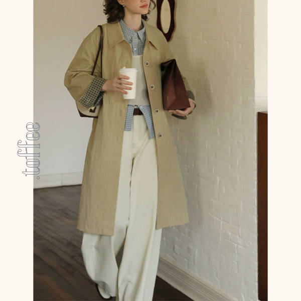 しわ加工入りヴィンテージミドル丈ジャケット Z00533