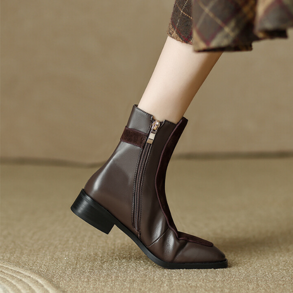 【3color】シームデザインベルテッドブーツ X-372