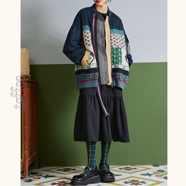 レイヤードカラーブラックシャツワンピース 《Z00676》