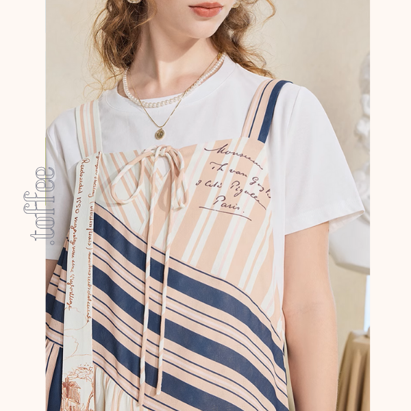 ストライプ切替オールインワン《Z01055》