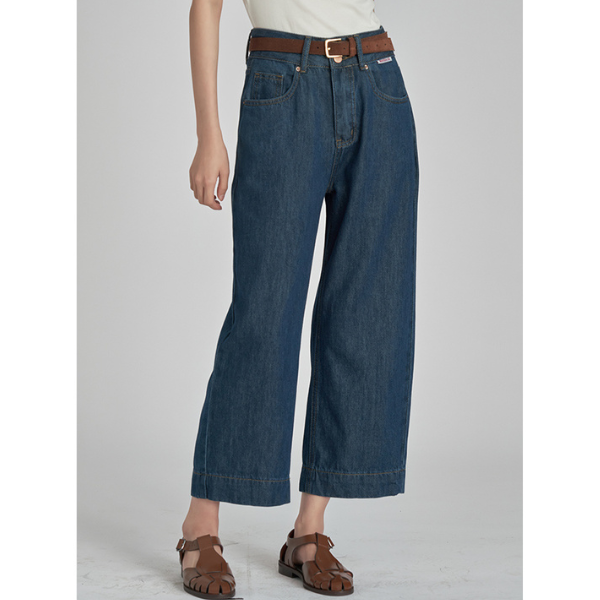 【2color】ウォッシュド ワイドレッグジーンズ Z00177