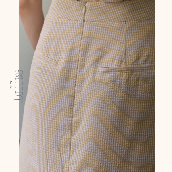 レトロ調ハイウエストAラインロングスカート Z00783