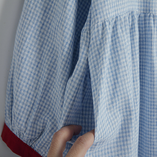 【2color】ギンガムチェックシャツワンピース Z00584