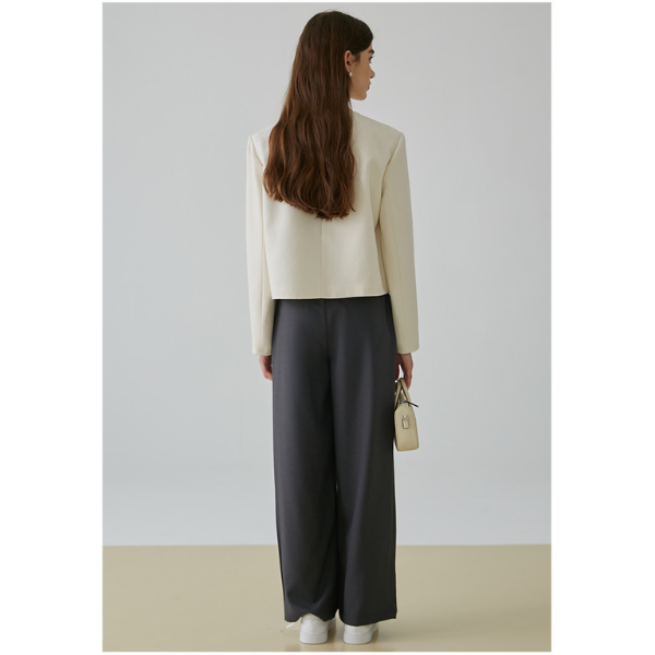 【2color】タック入りシンプルスラックス X-379