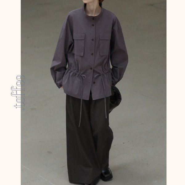 深みブラウンのシックワイドパンツ《Z01087》