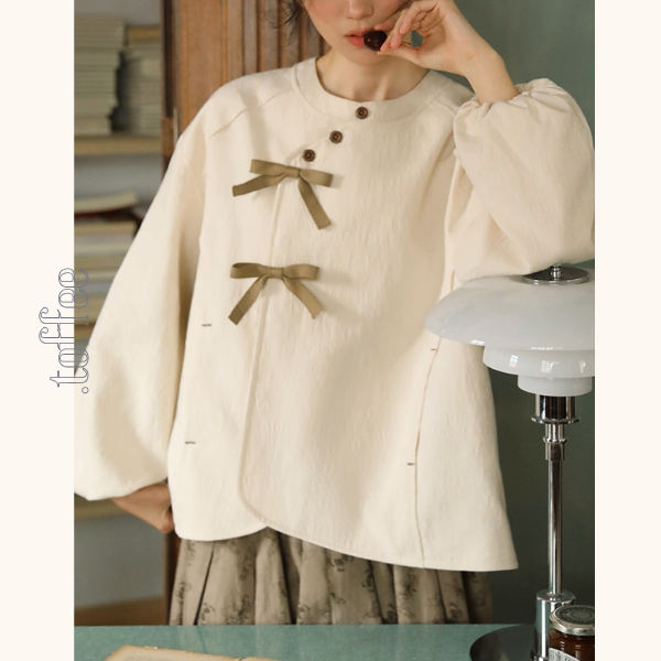 小さなリボンの詩的トップス《Z01139》