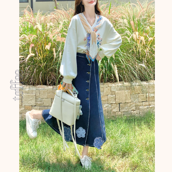 花咲く午後の散歩道セットアップ《Z01155》