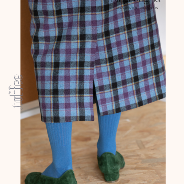 カラフルチェック柄ストレートスカート 《Z00648》