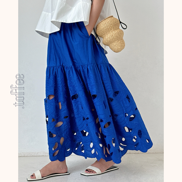 カットアウトロングスカート Z00421