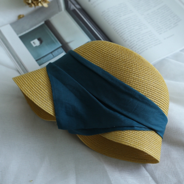 【4color】チェーンベルトドームシルエットストローハット AU-104