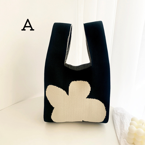 【8color】スモールニットバケットバッグ Z00012